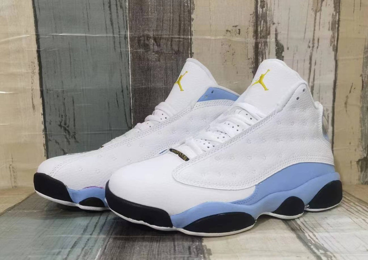 Air Jordan 13 Men's Sneakers - White & Moon Yellow