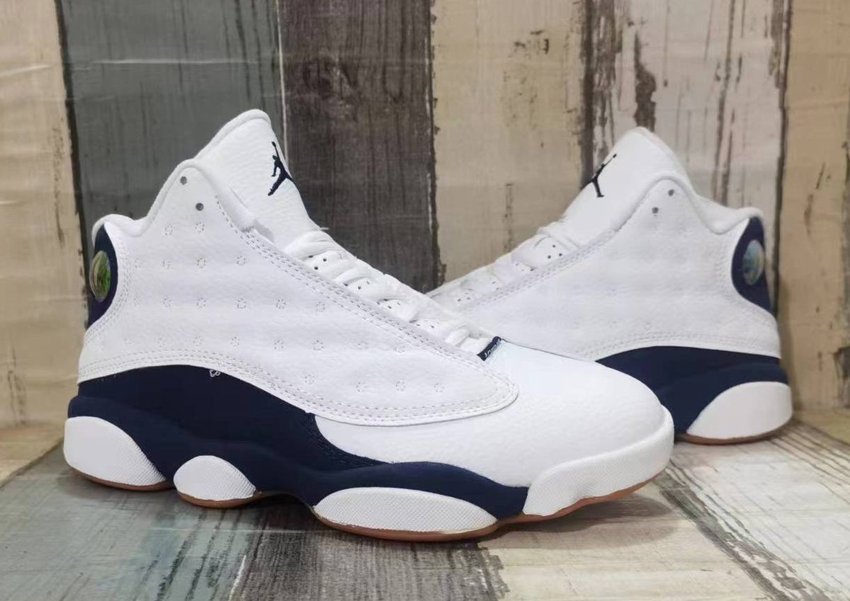 Air Jordan 13 Men's Sneakers - White & Dark Blue