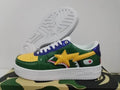 BAPE STA Shark Face Low-Top Sneakers – Green/Yellow