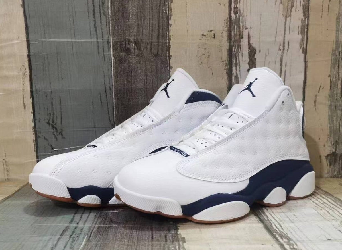 Air Jordan 13 Men's Sneakers - White & Dark Blue