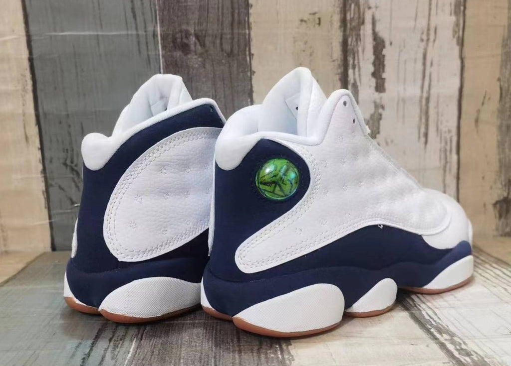 Air Jordan 13 Men's Sneakers - White & Dark Blue